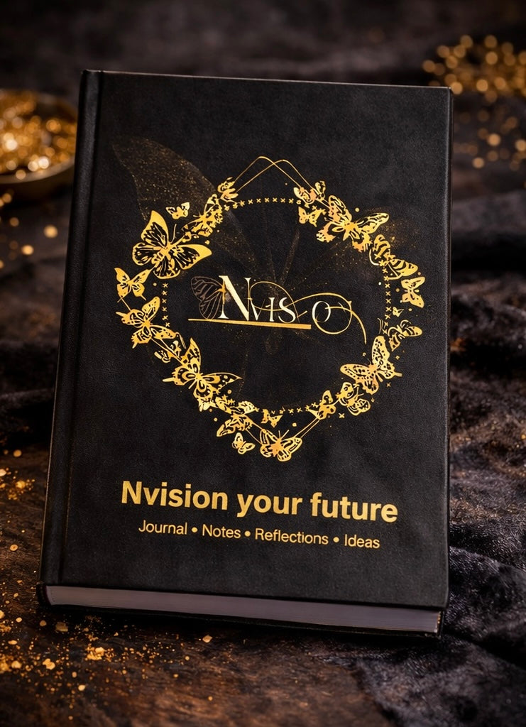 Nvision Your Future Black Hardcover Journal Matte