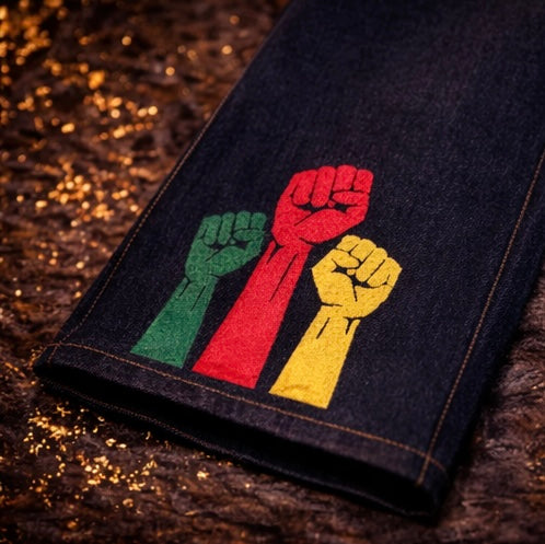 Black girl magic heritage jeans